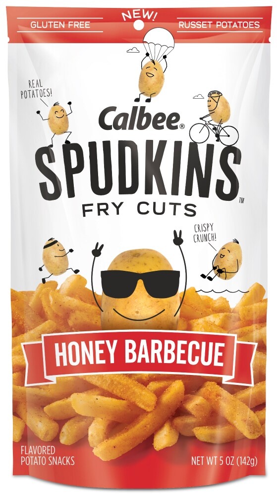 slide 1 of 1, Calbee Spudkins Honey Barbecue Fry Cuts Flavored Potato Snacks, 5 oz