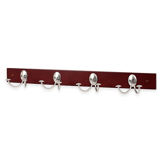 slide 1 of 1, Spectrum Stratford Series Hardwood Rack with 4 Double Hooks, 1 ct