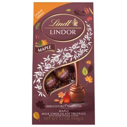 Lindt LINDOR Maple Milk Chocolate Candy Truffles, 5.1 oz. Bag