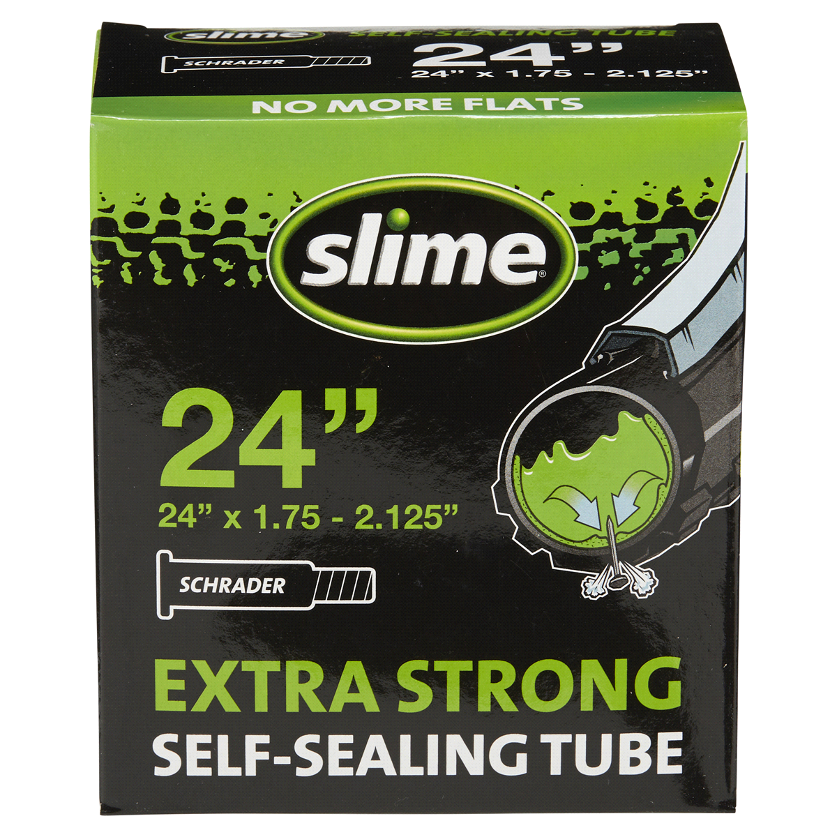 slide 1 of 1, Slime Smart Tube Self-Sealing Bike Tube, 24 in