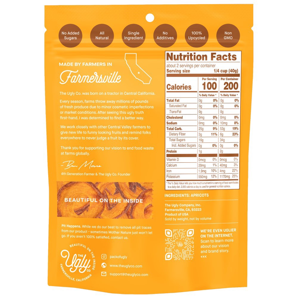 slide 2 of 5, Hello Im Ugly Sliced Apricots Dried Fruit, 3 oz