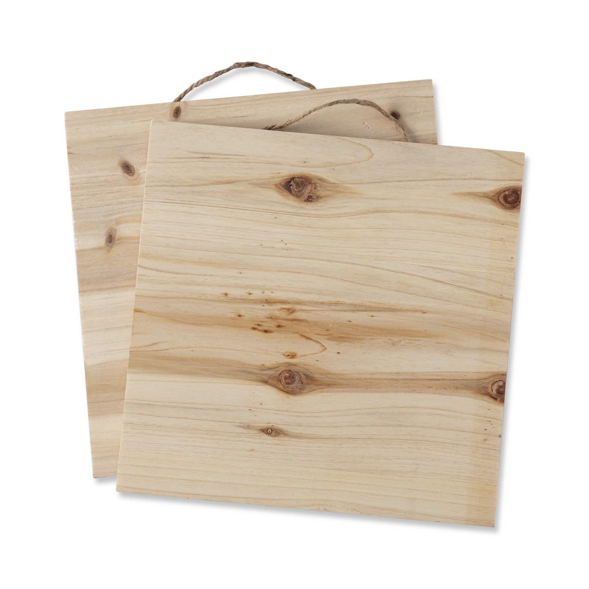 slide 3 of 4, 10" X 10" Natural Wood Square Plaques By Make Market, 2ct., 2 ct