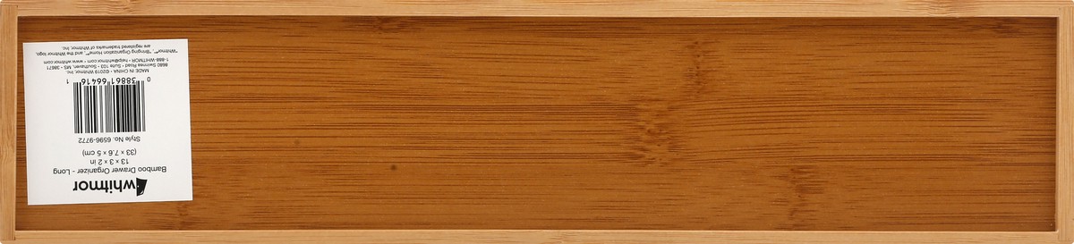 slide 4 of 9, Whitmor Bamboo Drawer Organizer - Long, 1 ct