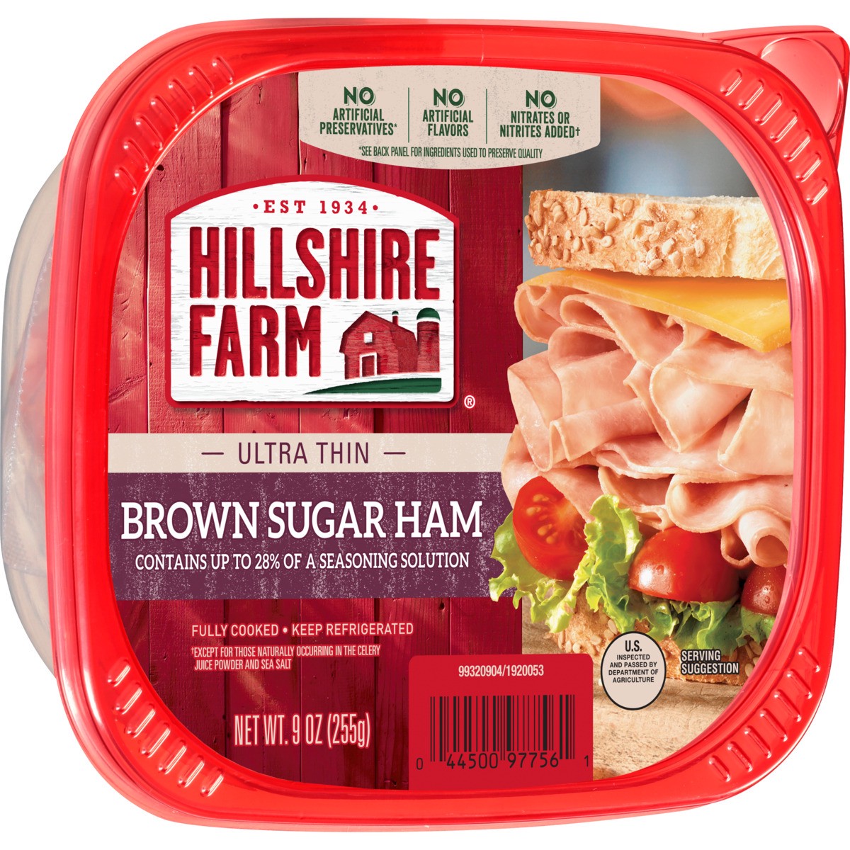 slide 3 of 5, Hillshire Farm Ultra Thin Sliced Brown Sugar Ham Sandwich Meat, 9 oz, 255.15 g