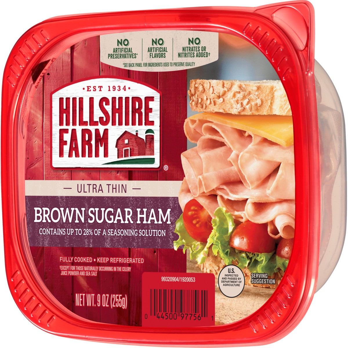 slide 2 of 5, Hillshire Farm Ultra Thin Sliced Brown Sugar Ham Sandwich Meat, 9 oz, 255.15 g