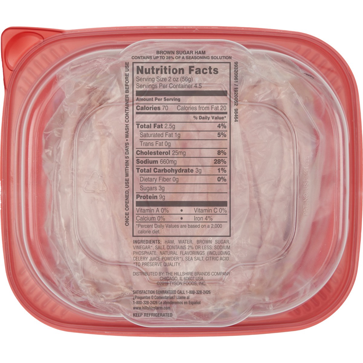 slide 4 of 5, Hillshire Farm Ultra Thin Sliced Brown Sugar Ham Sandwich Meat, 9 oz, 255.15 g