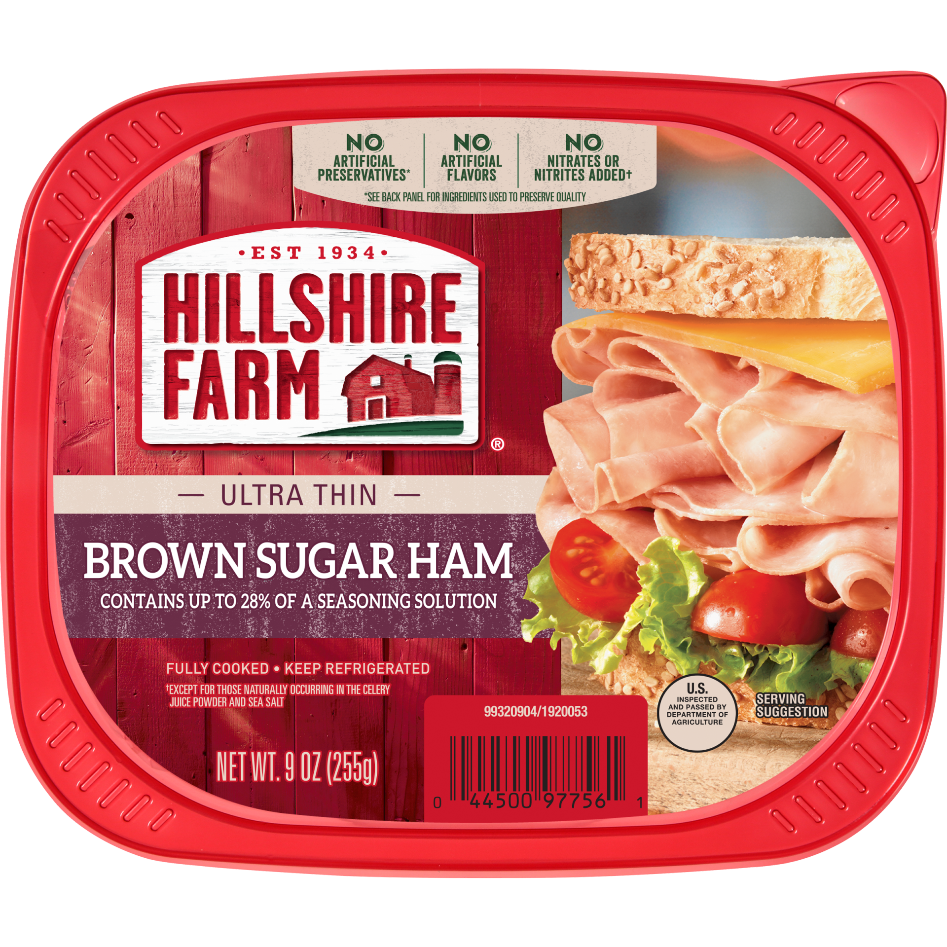 slide 1 of 4, Ultra Thin Sliced Lunchmeat Brown Sugar Ham, 9 oz