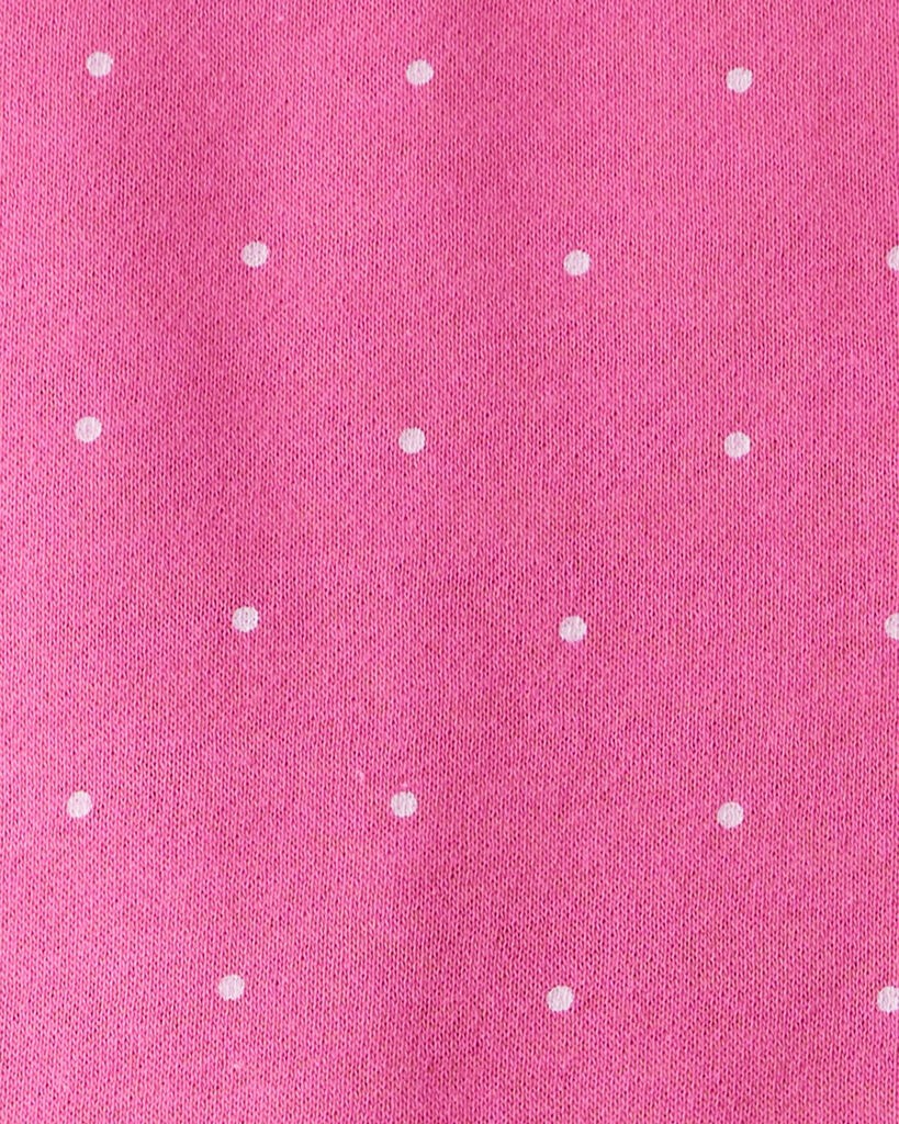 slide 2 of 3, Carter's Toddler Girl DayDream Fleece Polka Dot Knit Dress - Pink Fuchsia 3T, 1 ct
