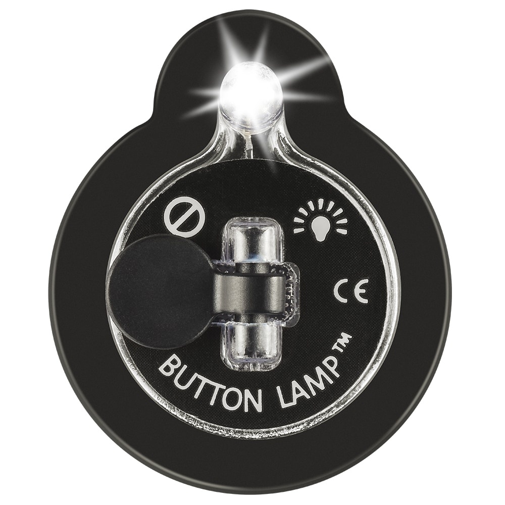 slide 1 of 1, Panther Vision Adhesive Button Led Lamps, Black, Pack Of 6 Lamps, 6 ct