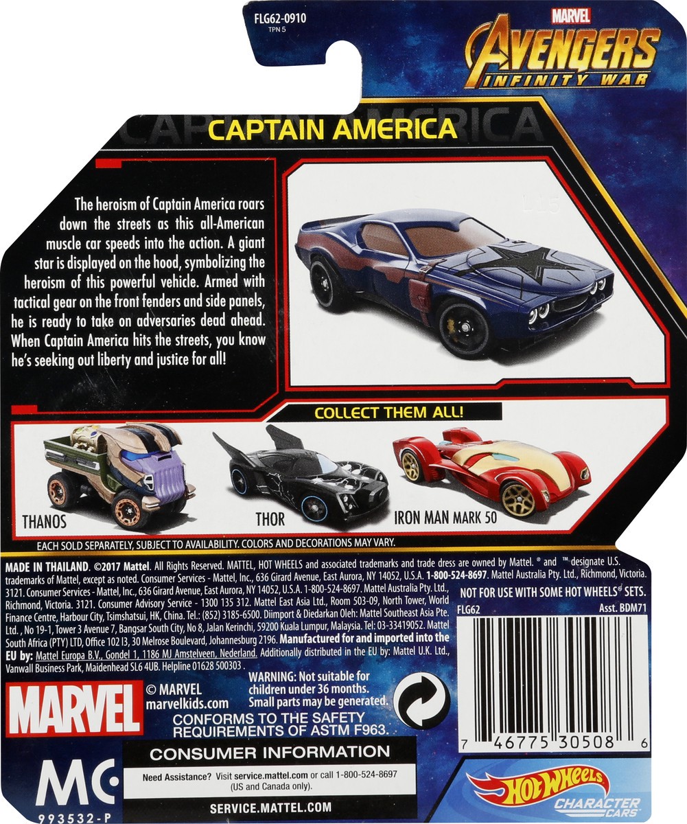 slide 4 of 6, Hot Wheels Marvel Character Car Assortment, 1 ct