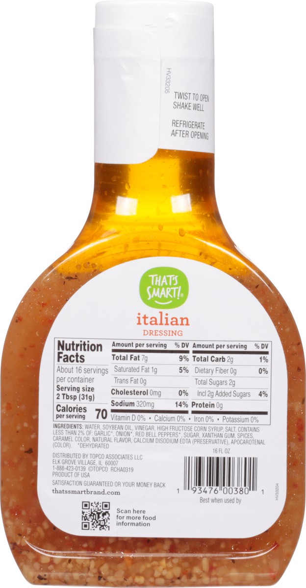 slide 5 of 9, That's Smart! Italian Dressing 16 fl oz, 16 fl oz