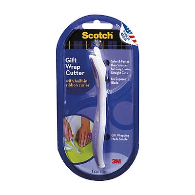 slide 1 of 1, Scotch Gift Wrap Cutter with Built - Ribbon Curler, 1 ct