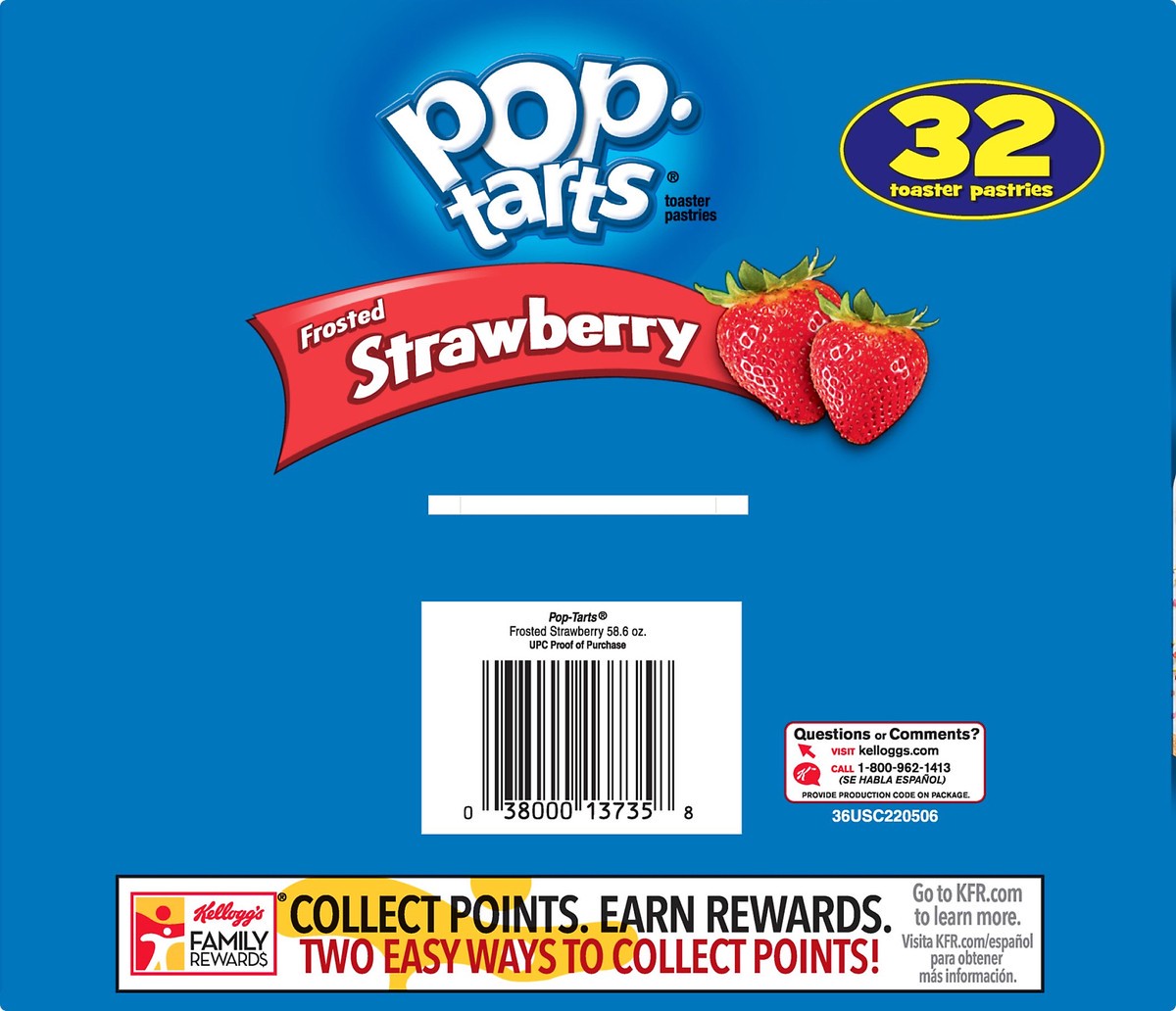 slide 4 of 8, Pop-Tarts Frosted Strawberry Toaster Pastries, 58.6 oz