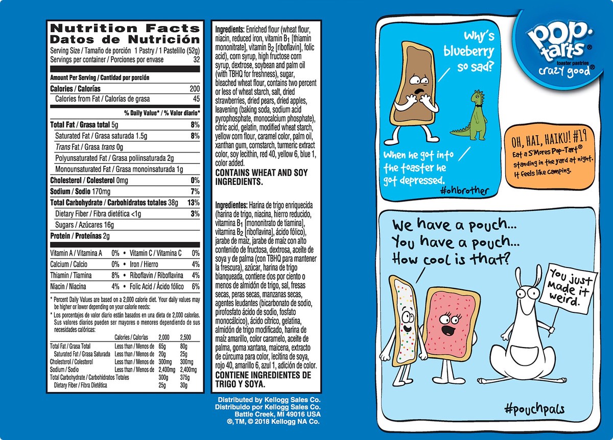 slide 8 of 8, Pop-Tarts Frosted Strawberry Toaster Pastries, 58.6 oz