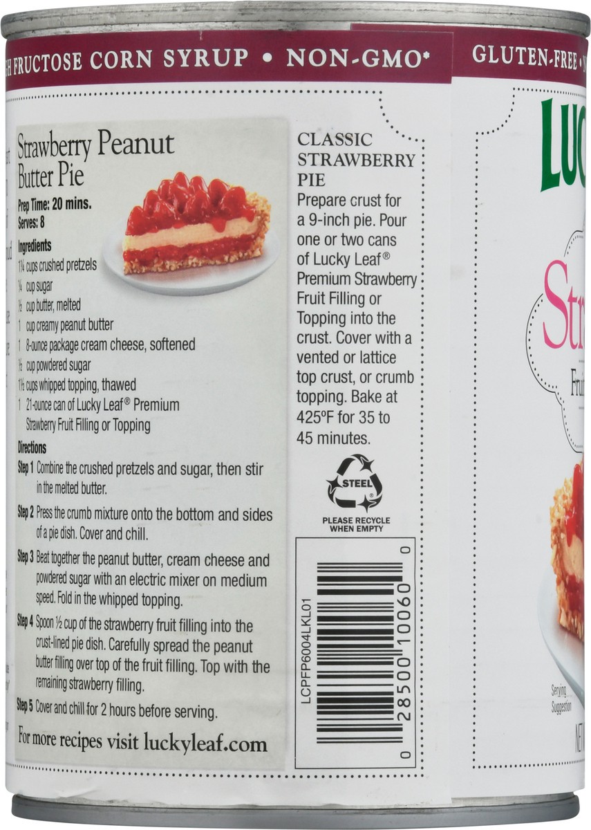 slide 9 of 14, Lucky Leaf Premium Strawberry Fruit Filling or Topping 21 oz, 21 oz