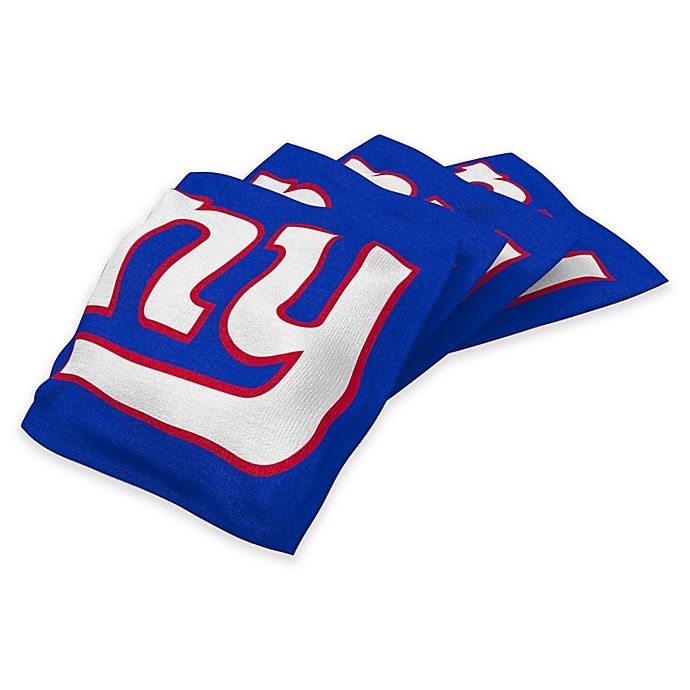 slide 1 of 1, NFL New York Giants Regulation Cornhole Bean Bags - Blue, 4 ct; 16 oz