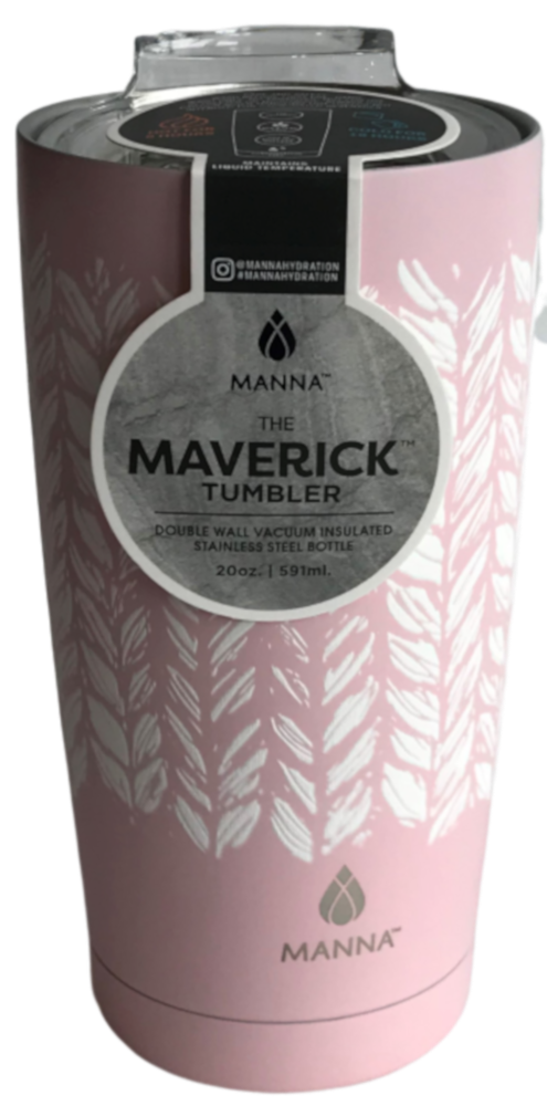 slide 1 of 1, Manna Organics The Maverick Tumbler - Pink, 20 oz