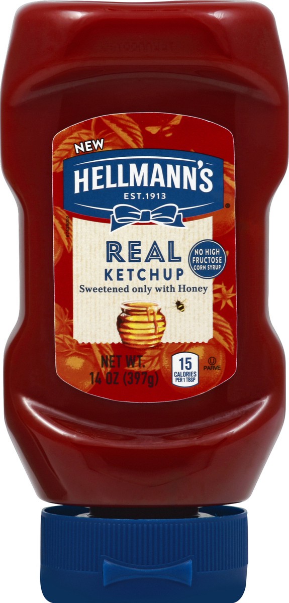 slide 5 of 6, Hellmann's Honey Ketchup, 14 oz