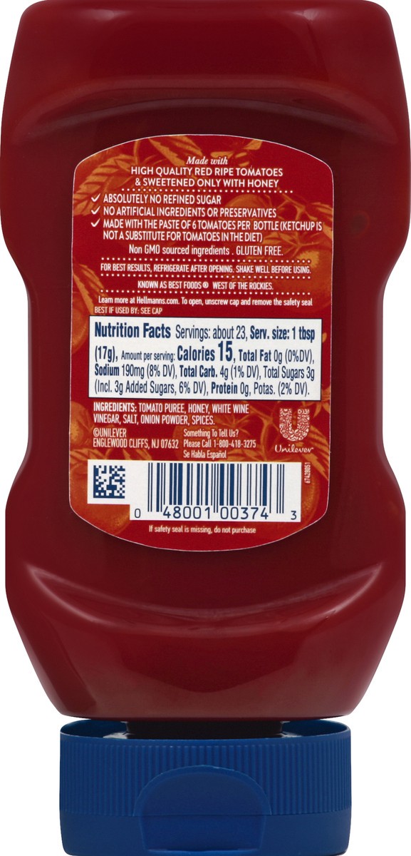 slide 6 of 6, Hellmann's Honey Ketchup, 14 oz