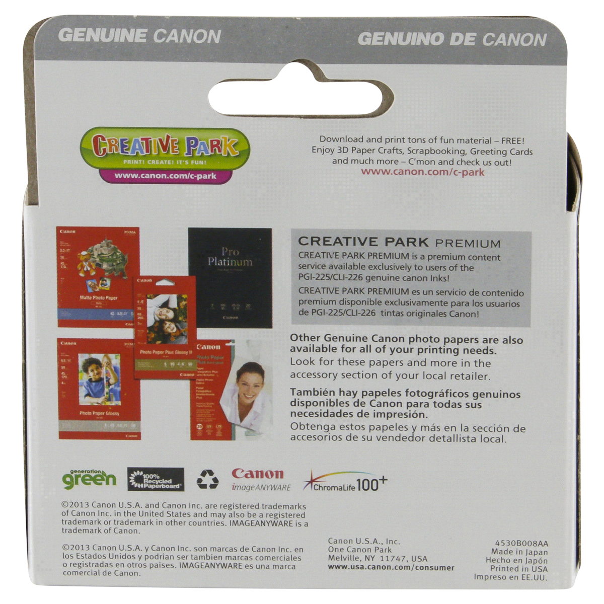 slide 3 of 5, Canon PGI-225/CLI-226 Printer Ink Cartridges, 4 ct