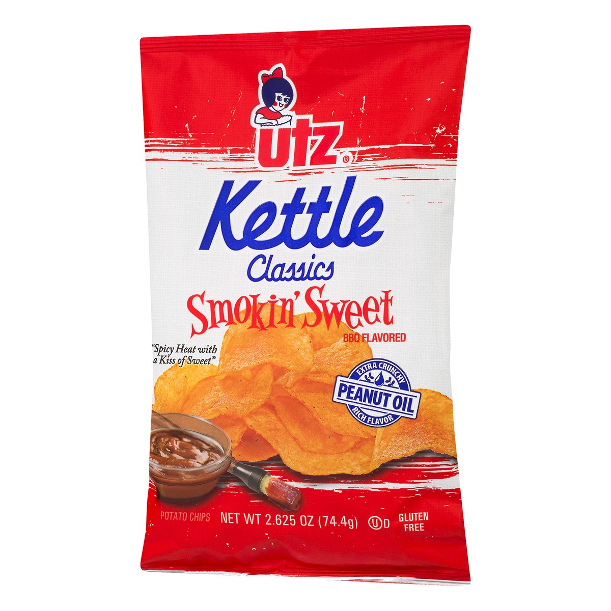 slide 3 of 9, Utz Kettle Classics Smokin Sweet BBQ Flavored Potato Chips 2.625 oz, 2.62 oz