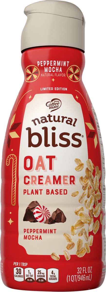 slide 7 of 7, Coffee-Mate Nestle Coffee Mate Peppermint Mocha Flavored Oat Milk Creamer, Plant Based Liquid Coffee Creamer, 32 Fl Oz 32 fl oz., 32 fl oz