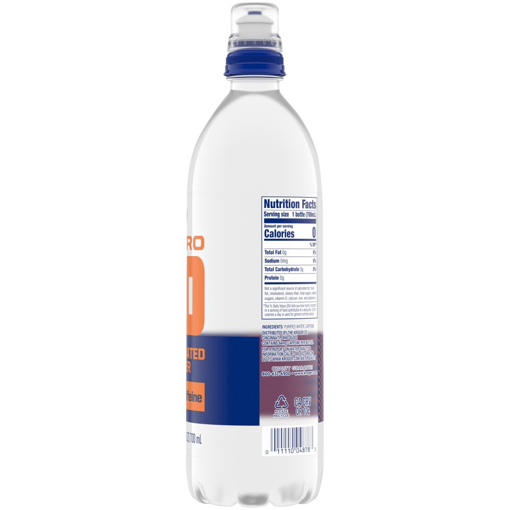 slide 3 of 4, Kroger Hydro Go Caffeinated Water - 23.7 fl oz, 23.7 fl oz