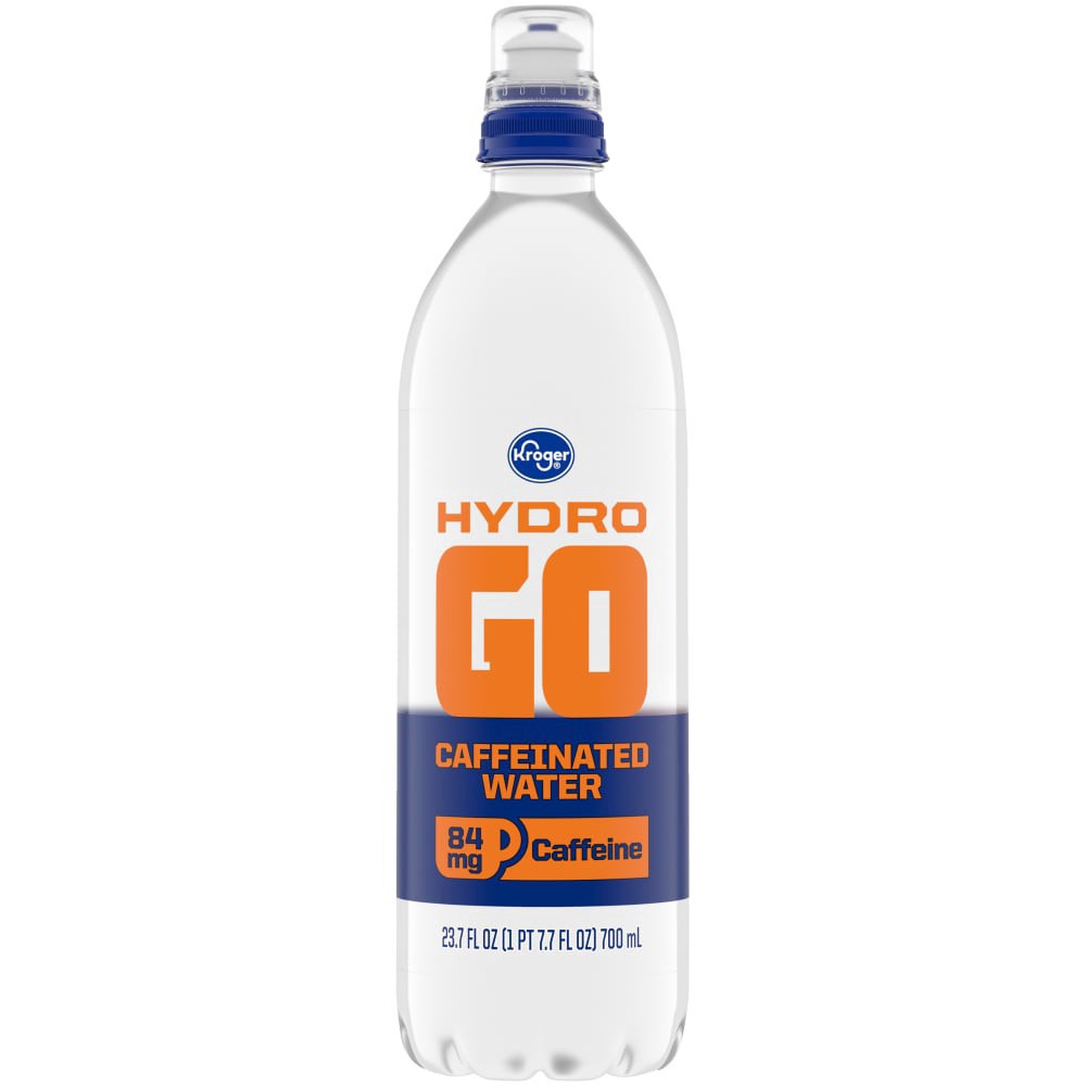 slide 1 of 4, Kroger Hydro Go Caffeinated Water - 23.7 fl oz, 23.7 fl oz