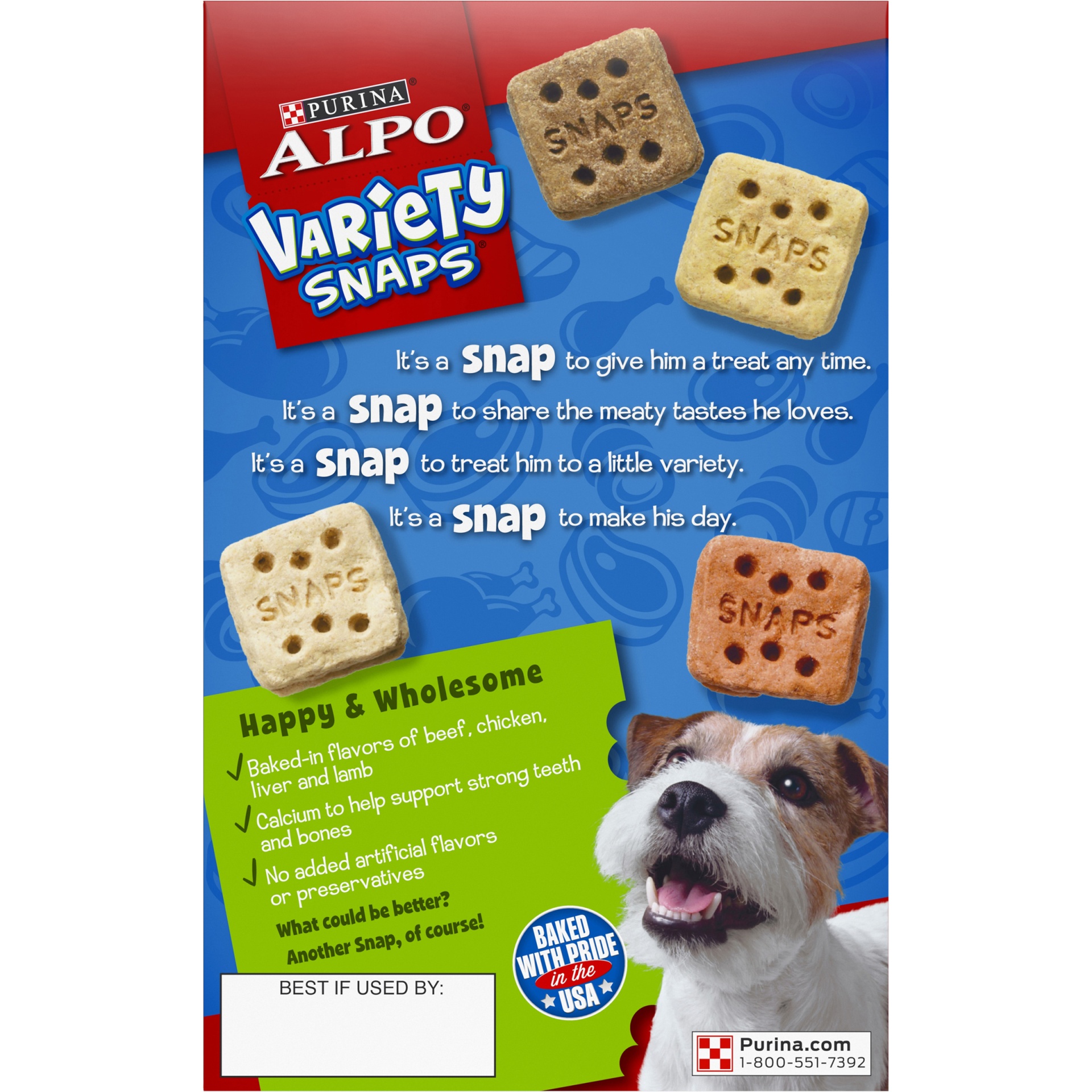 ALPO Variety Snaps Little Bites Dog Treats With Real Beef, Chicken ...