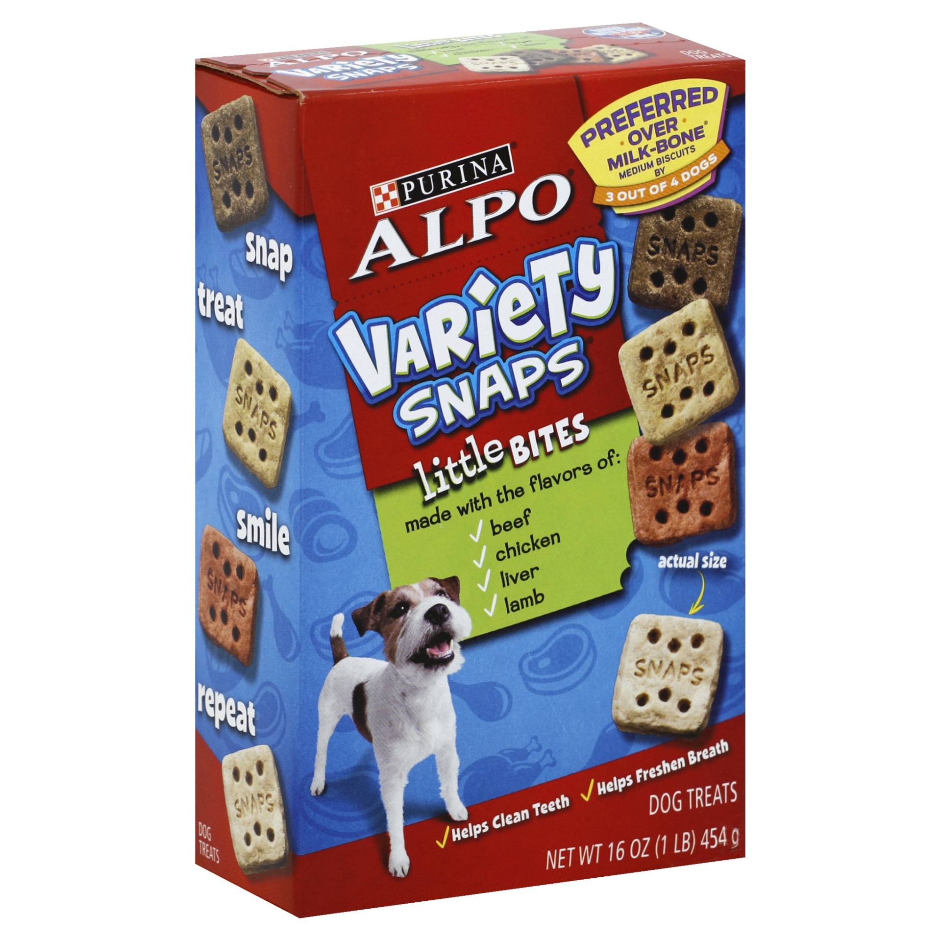 ALPO Variety Snaps Little Bites Dog Treats With Real Beef, Chicken