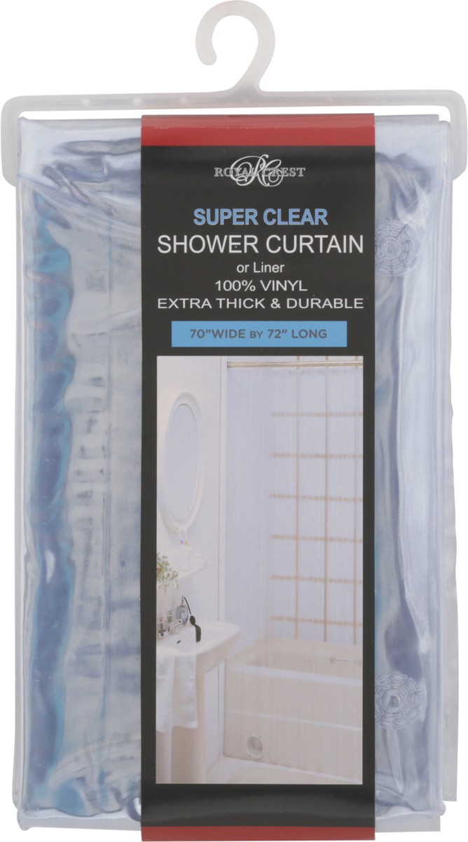slide 7 of 11, Royal Crest Super Clear Shower Curtain or Liner 1 ea, 1 ct