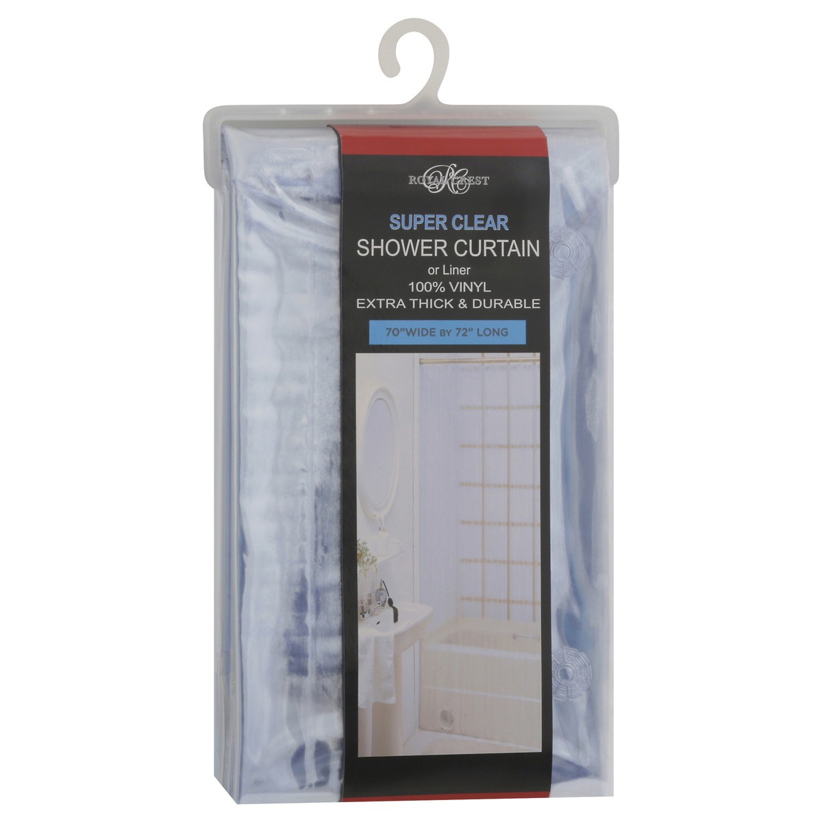 slide 8 of 11, Royal Crest Super Clear Shower Curtain or Liner 1 ea, 1 ct