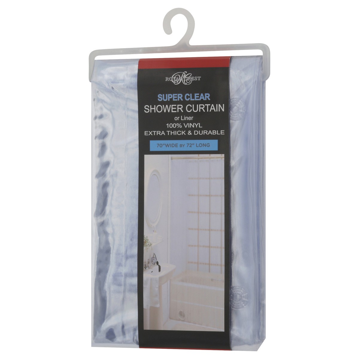 slide 10 of 11, Royal Crest Super Clear Shower Curtain or Liner 1 ea, 1 ct