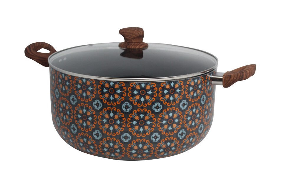 slide 1 of 1, IMUSA Aluminum Dutch Oven With Lid - Talavera, 10 qt