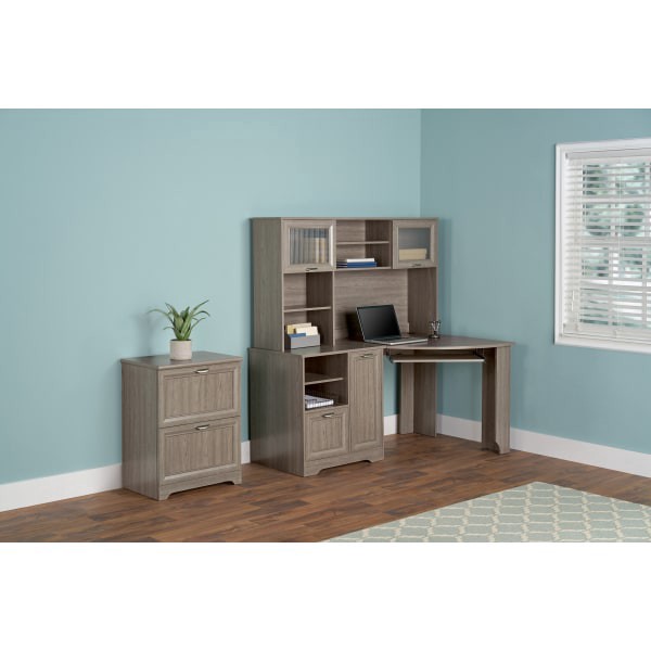 slide 3 of 8, Realspace® Magellan 60""W Corner Computer Desk, Gray, 1 ct