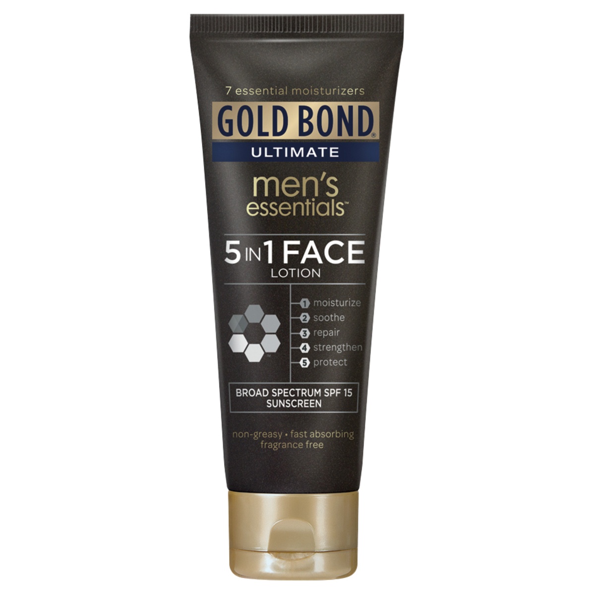 slide 1 of 1, Gold Bond Men's 5 in 1 Face Lotion, 3.3 oz