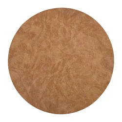 Room & Retreat Round Faux Leather Placemat