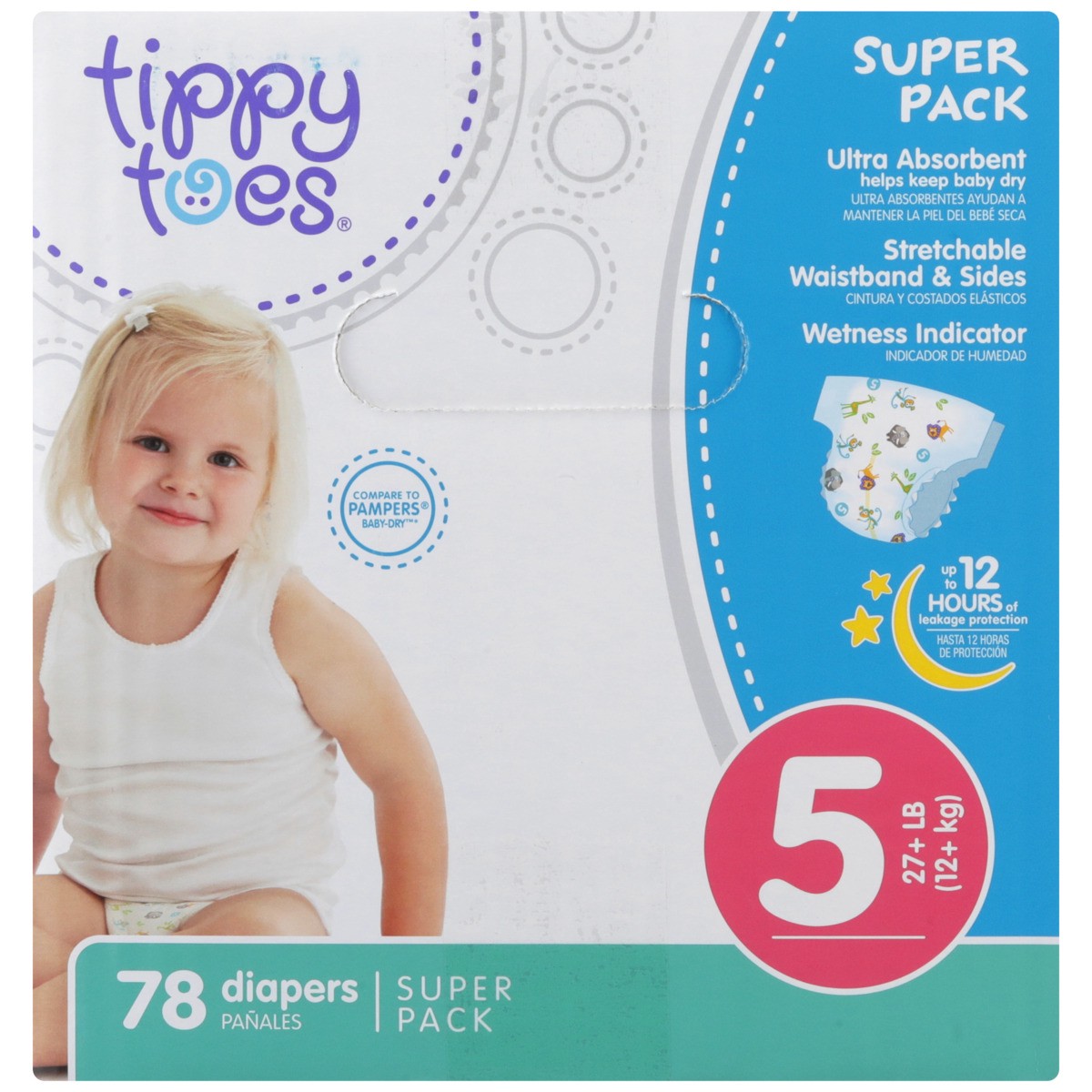 slide 5 of 8, Tippy Toes Super Club Pack Size 5, 78 ct