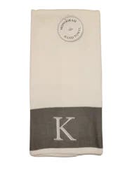 Monogram K Hand Towel - 16 in x 28 in