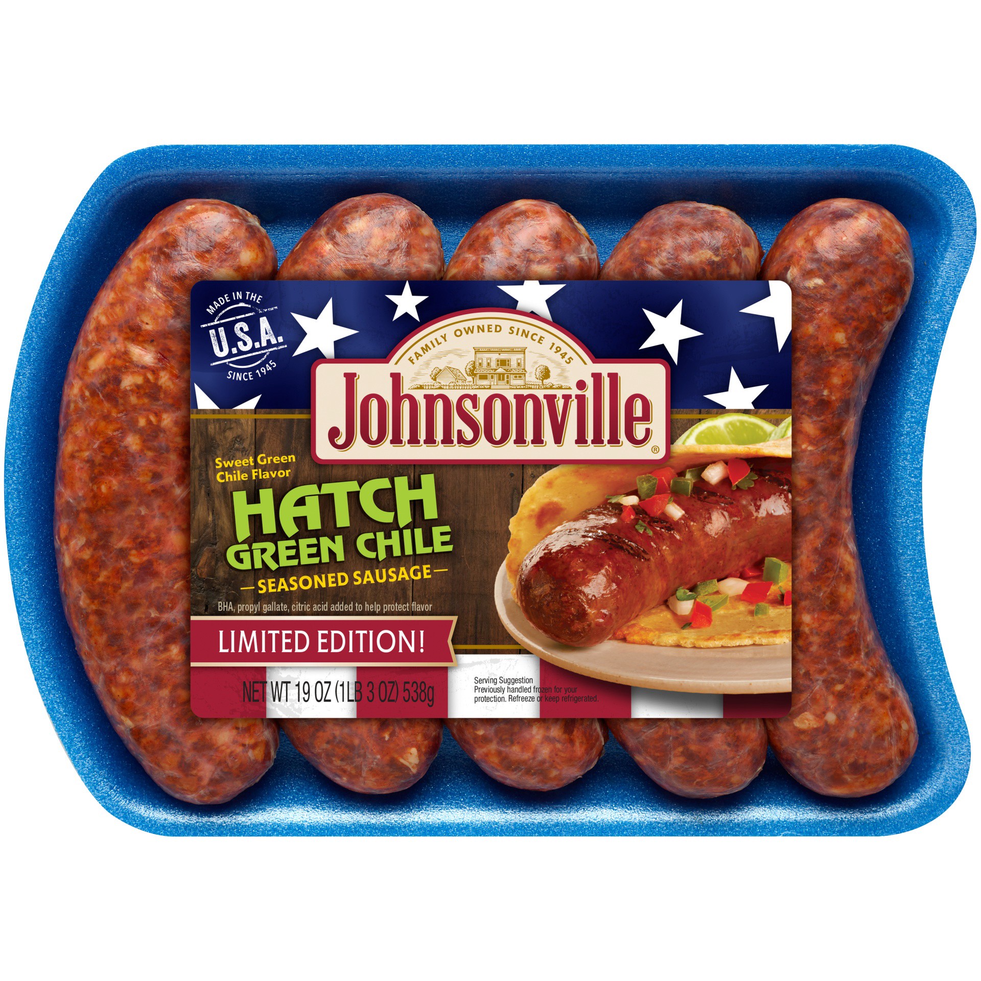 slide 3 of 3, Johnsonville Seasoned Hatch Green Chile Sausage 19 oz, 19 oz