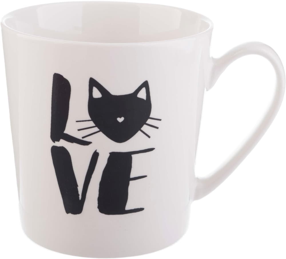 slide 1 of 1, Pacific Market International Love Cat Flare Mug - White, 17 oz