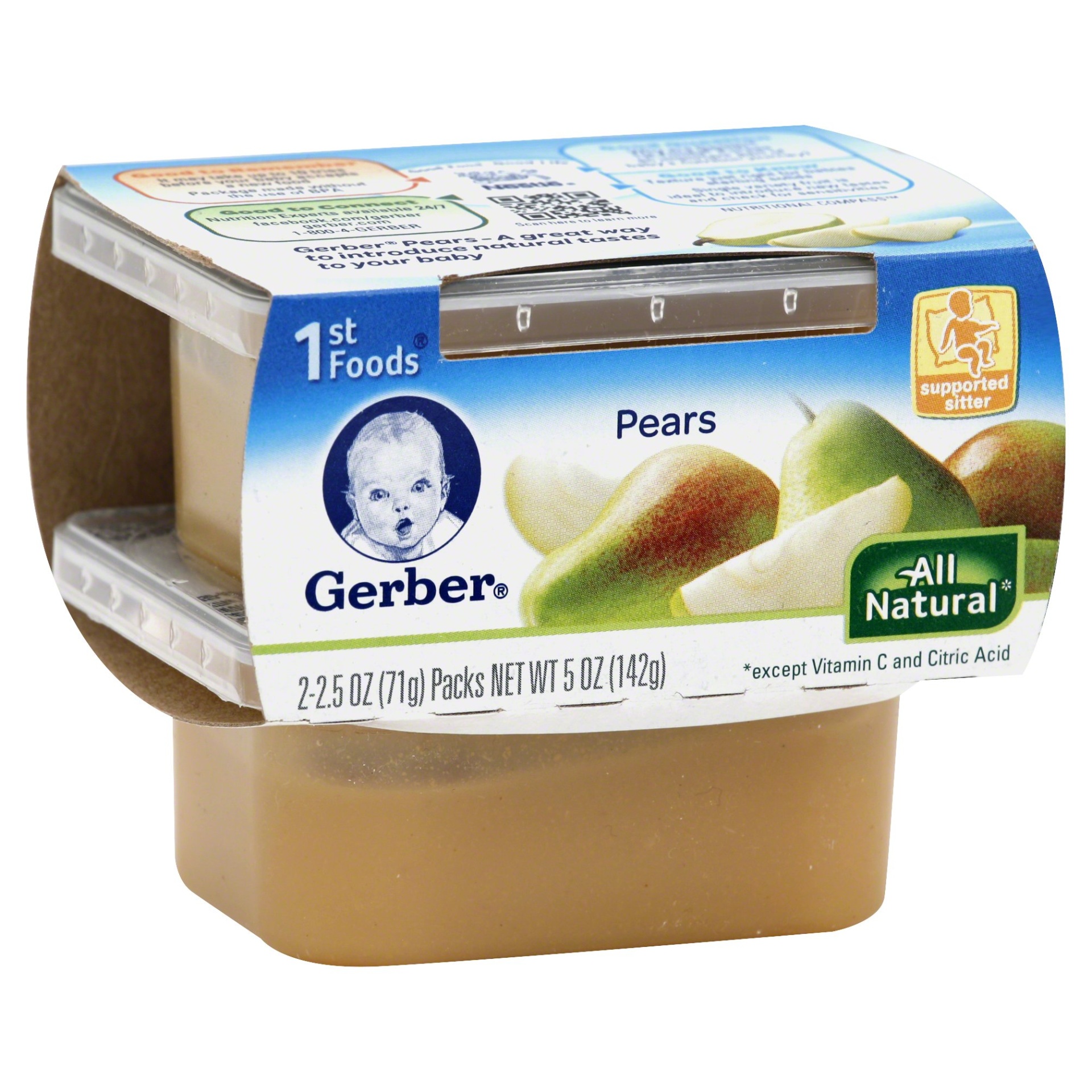 slide 1 of 4, NON BRAND Pears 5 Ounce 2 Pack, 1 ct