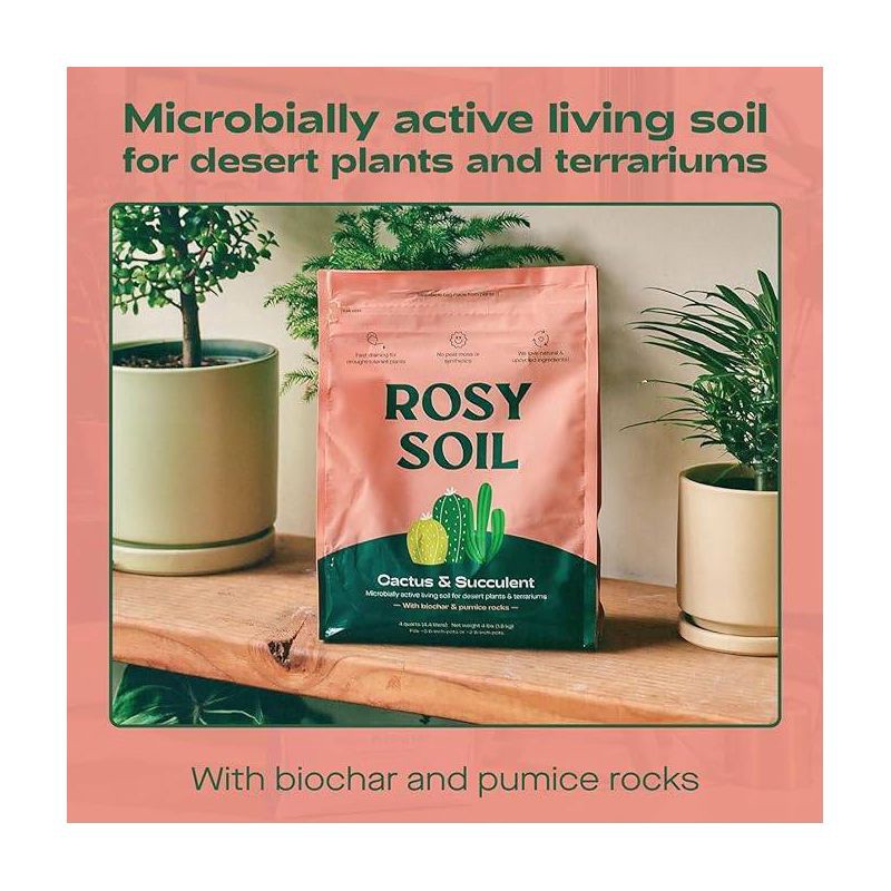 slide 2 of 8, Rosy Soil Cactus & Succulent Soil Mix, 4 lb