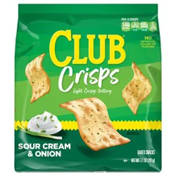 Club Sour Cream and Onion Cracker Crisps