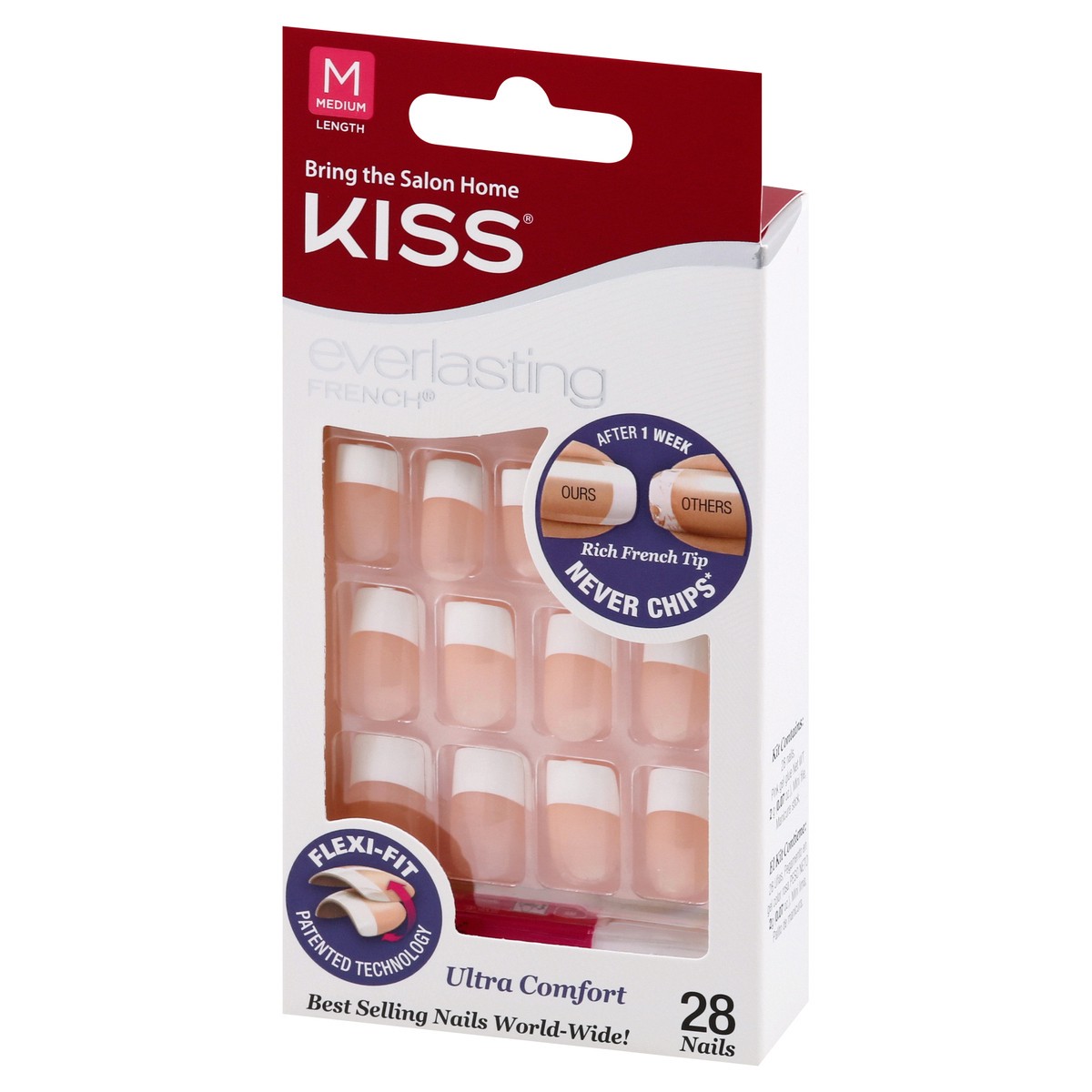 slide 2 of 9, KISS Everlasting French Nail Kit - Infinite, Medium, 1 cnt