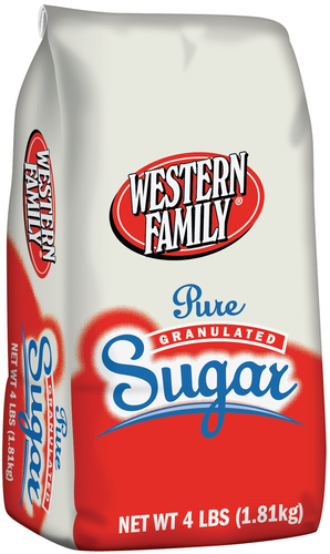 slide 1 of 1, Western Family Pure Granulated Sugar, 4 lb