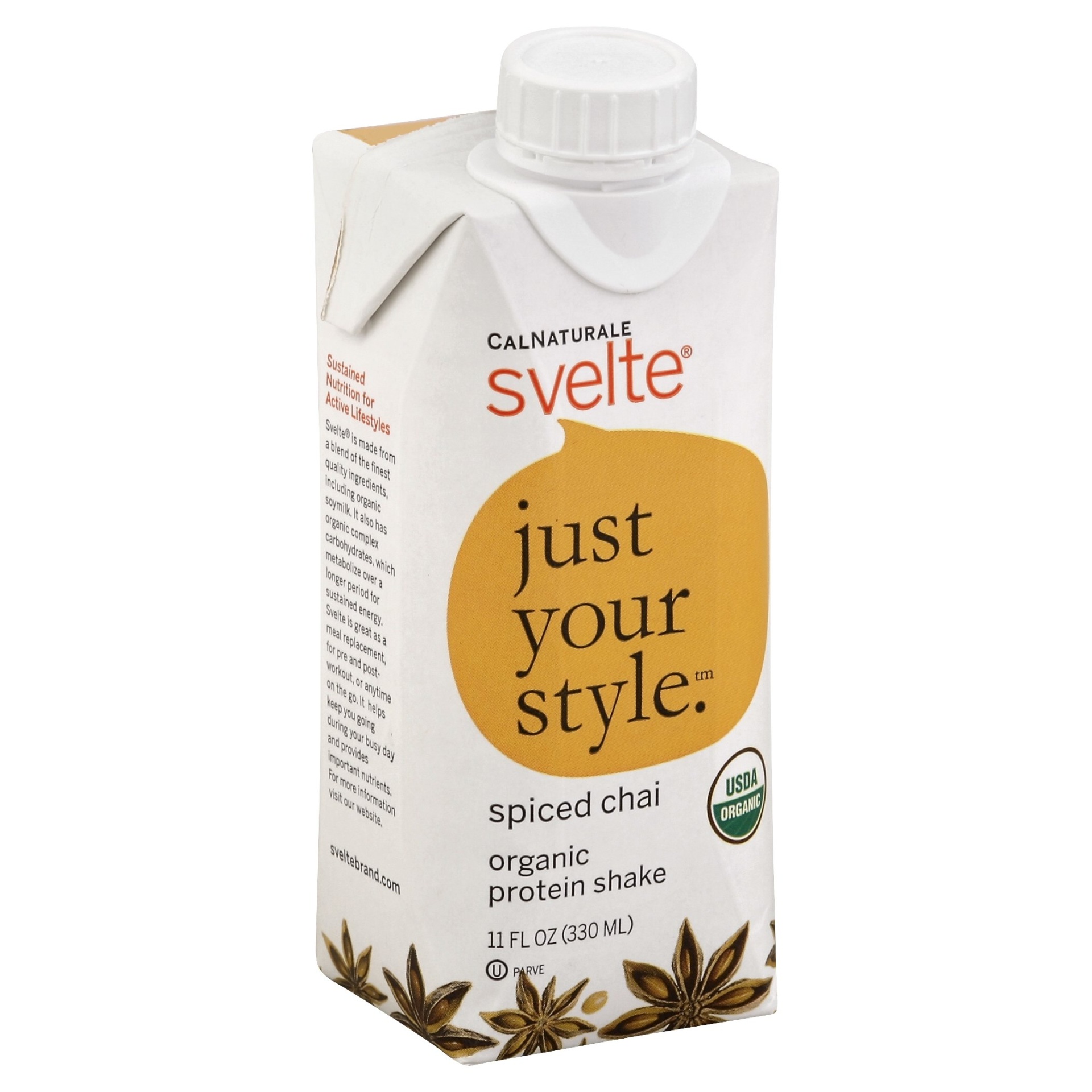 slide 1 of 1, Svelte Just Your Style Spiced Chai Organic Protein Shake, 11 fl oz