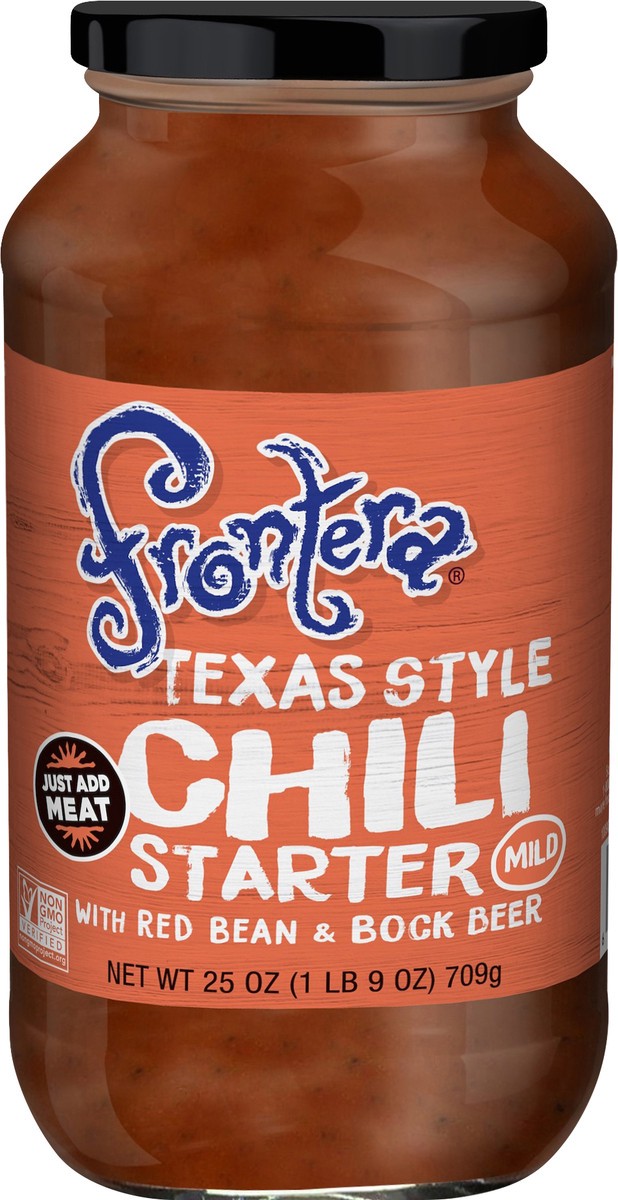 slide 1 of 5, Frontera Mild Texas Style Chili Starter 25 oz, 25 oz