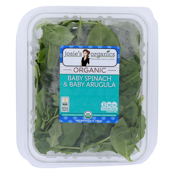 slide 1 of 1, Josie's Organics Baby Spinach & Arugula, 5 oz