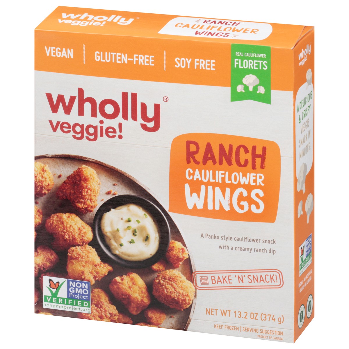 slide 13 of 14, Wholly Veggie! Ranch Cauliflower Wings 13.2 oz, 13.3 oz